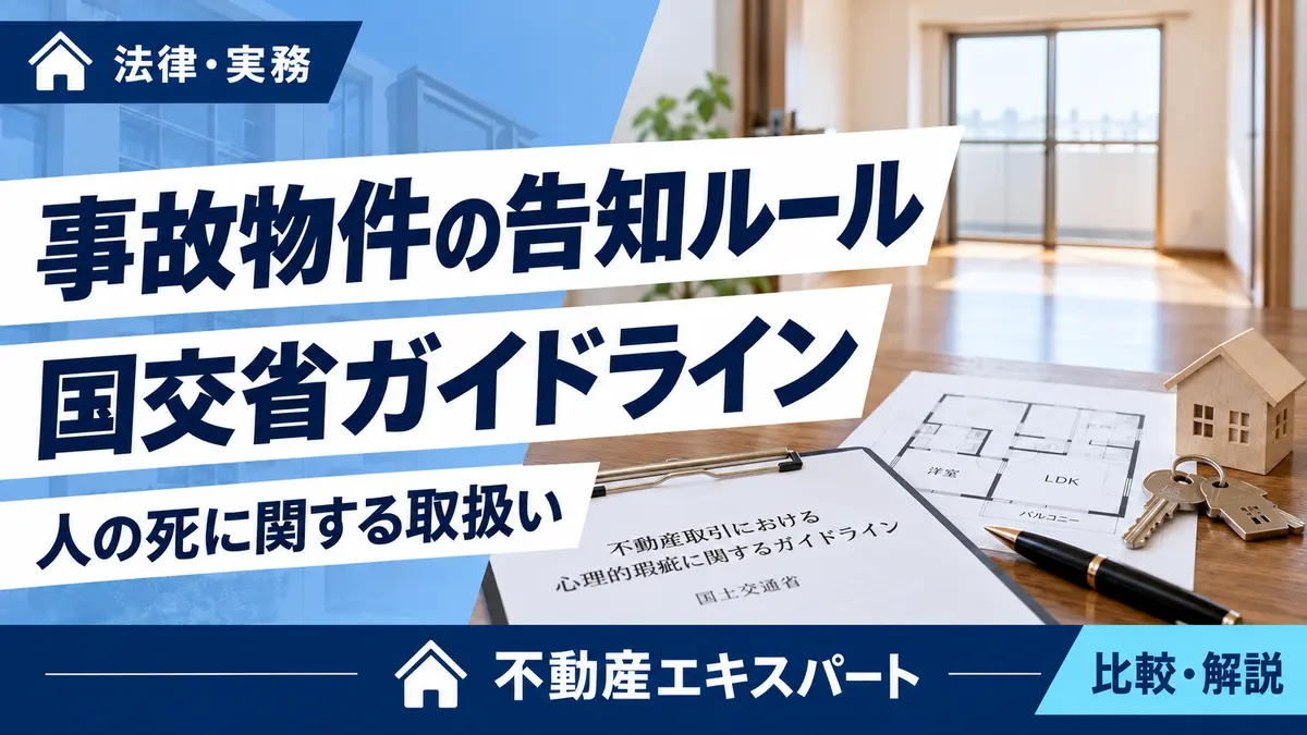 事故物件の告知ルールと国土交通省ガイドライン